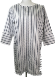 Striped Mini Dress - Navy & White