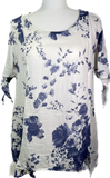 Blue and White Floral Long Tunic