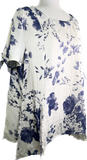 Blue and White Floral Long Tunic